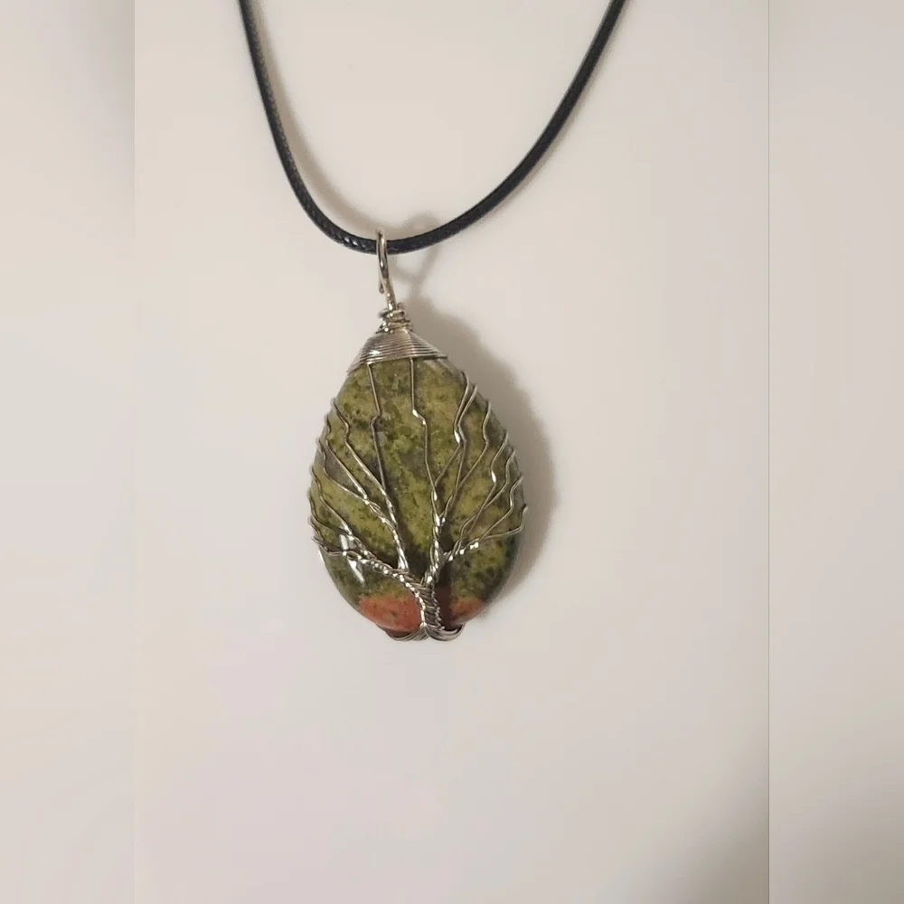 Handmade Bumblebee Jasper Stone, With Rope Chain